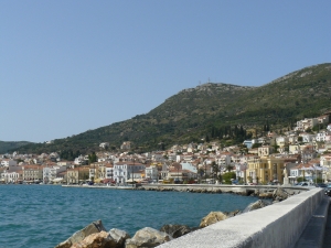 The pier of Samos town. The pier of Samos town